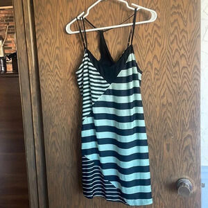 Mint & Black Stripped Dress M